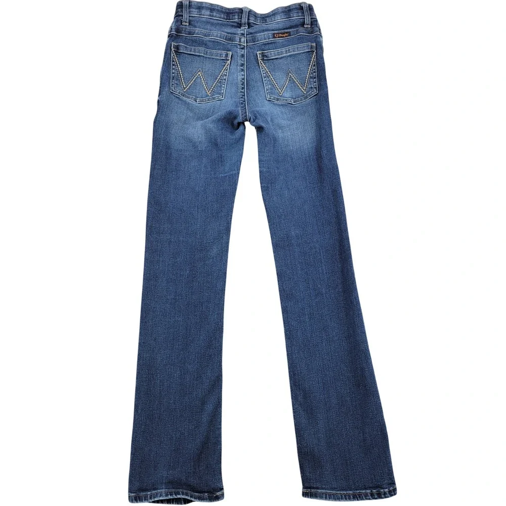 Wrangler Ultimate Riding Jean Willow Womens 28x34 Blue Bootcut Stretch Denim - Picture 2 of 12